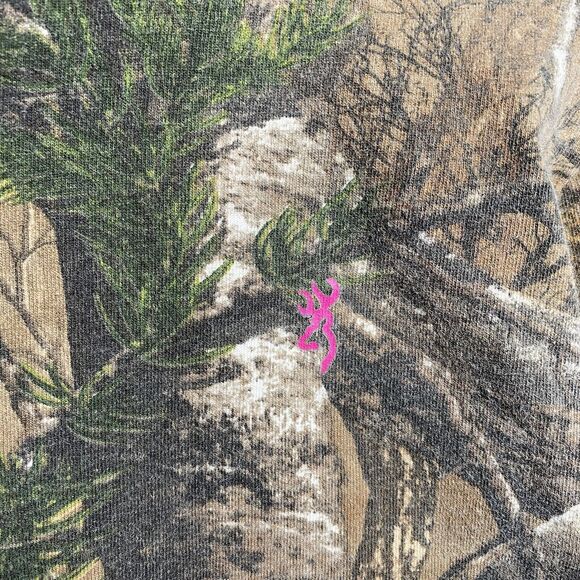 Browning Wasatch Long Sleeve Camouflage Pink Buckmark Mens Medium Camo Core - Picture 12 of 16